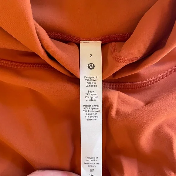 New Without Tags LuluLemon Wunder Train High-Rise Short Size 2 - Picture 5 of 6